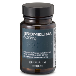 Barattolo da 30 compresse di Bios Line Principium Bromelina, integratore per digestione e microcircolo.