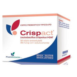 Confezione da 30 stick di Crispact, intgratore per il  benessere vaginale.